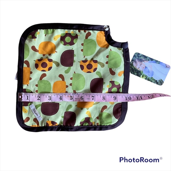Organic Binkie Blanket or Fabric Pacifier Holder with Turtles by My Blankee - Picture 5 of 5